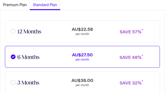 Match Standard Plan