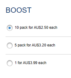 Match Boost Prices