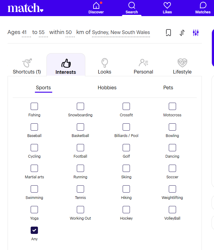 Match Interests