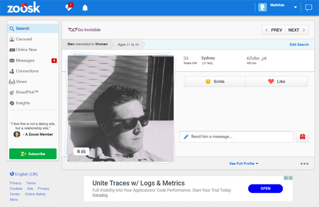inside Zoosk.com reviewZoosk.com